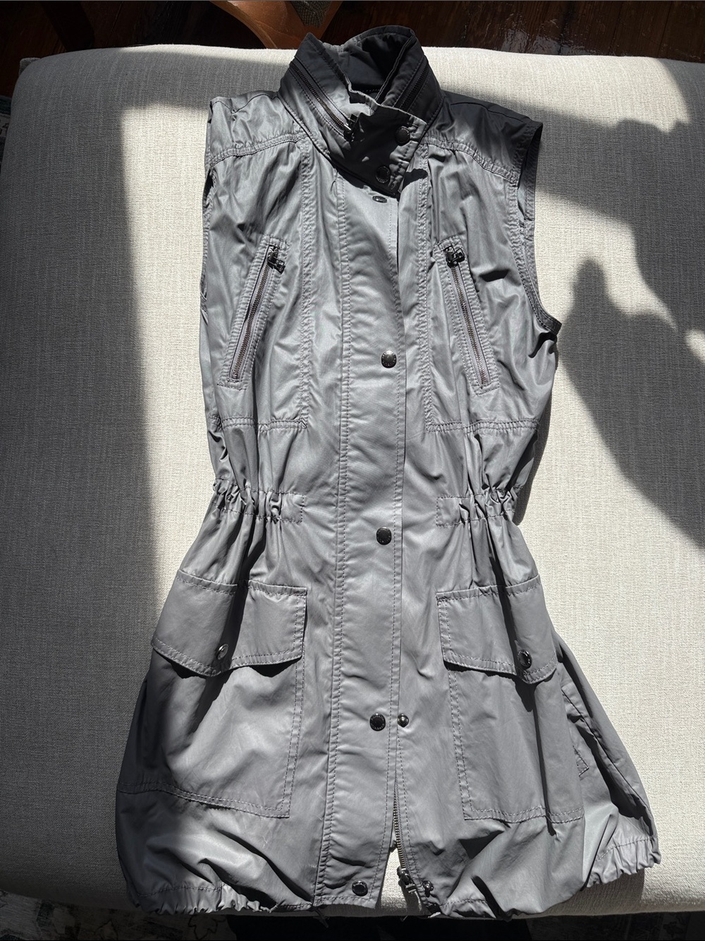 Banana Republic Charcoal Gray Sleeveless Utility Vest